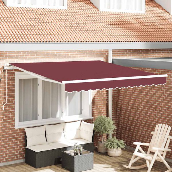 vidaXL Tenda na automatsko uvlačenje bordo 300 x 250 cm