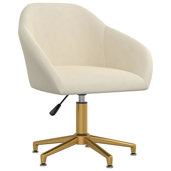 vidaXL Okretna blagovaonska stolica krem bar&scaron;unasta