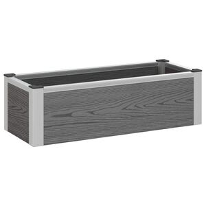 vidaXL Povi&scaron;ena vrtna gredica Siva 75 x 30 x 22 cm WPC i aluminij