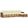 vidaXL Set vanjskih sofa s jastukom 5 pcs Prirodna i krem