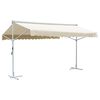 vidaXL Samostojeća tenda 500 x 300 cm krem