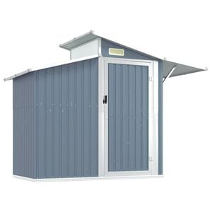 vidaXL Vrtno spremi&scaron;te sivo 270 x 130 x 208,5 cm od pocinčanog čelika