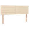 vidaXL Krevet box spring s madracem LED krem 140x200 cm od tkanine