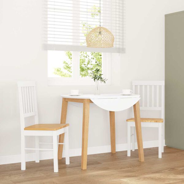 vidaXL Blagovaonske stolice 2 kom. Bijela guma od punog drva