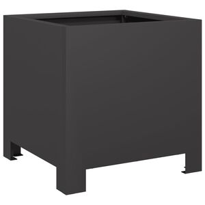 vidaXL Vrtna sadilica crna 30 x 30 x 30 cm čelična