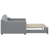 vidaXL Dnevni krevet na razvlačenje svjetlosivi 90 x 200 cm od tkanine