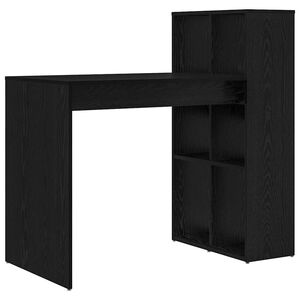 vidaXL Stol Crni hrast Konstruirano drvo 108 x 55 x 103.5 cm