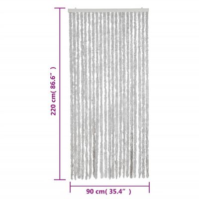 vidaXL Zastor protiv muha sivi 90 x 220 cm od šenila