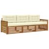 vidaXL Set vanjskih sofa s jastukom 3 pcs Prirodna i krem
