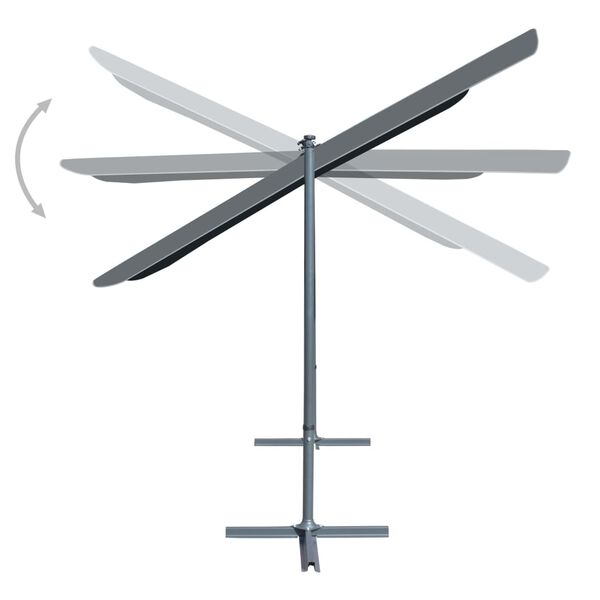 vidaXL Sjenica s nagibnim pomičnim krovom 350 x 253 x 196 cm antracit