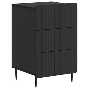 vidaXL Noćni ormar s ladicama Crna 43x 41 x 68 cm Konstruirano drvo