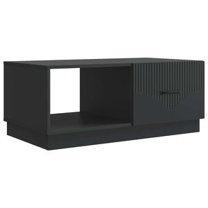 vidaXL Kava Stol Crna 90 x 50 x 37 cm Konstruirano drvo