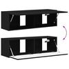 vidaXL TV zidni ormar 2 pcs Crna 98 x 31 x 29,5 cm Konstruirano drvo