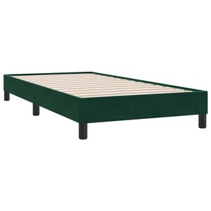 vidaXL Okvir kreveta bez madraca tamnozeleni 100x210 cm bar&scaron;un