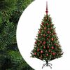 vidaXL Umjetno božićno drvce s kuglicama 120 cm 150 LED lampica