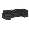 vidaXL 7-dijelni set vrtnih sofa od poliratana s jastucima crni