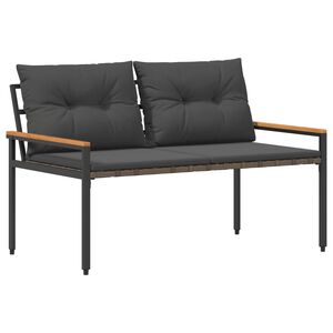 vidaXL Vanjska klupa 2 -Seater 116 x 67,5 x 72 cm poliratan Tamnosiva