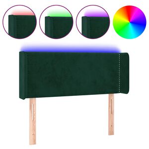 vidaXL LED uzglavlje tamnozeleno 83x16x78/88 cm bar&scaron;unasto