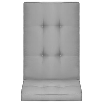 vidaXL Jastuci za vrtne stolice 2 kom sivi 120 x 50 x 5 cm