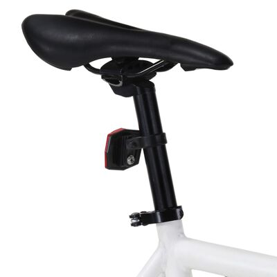 vidaXL Bicikl s fiksnim zupčanikom bijelo-crni 700c 55 cm