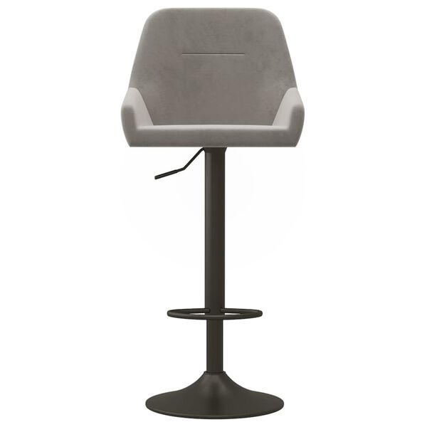 vidaXL Barski stolci 2 kom svjetlosivi bar&scaron;unasti