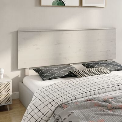 vidaXL Uzglavlje za krevet bijelo 184x6x82,5 cm od masivne borovine