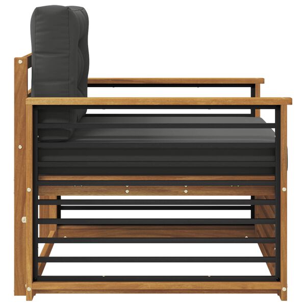 vidaXL Set vanjskih sofa Čvrsto drvo akacije i poliester Prirodna