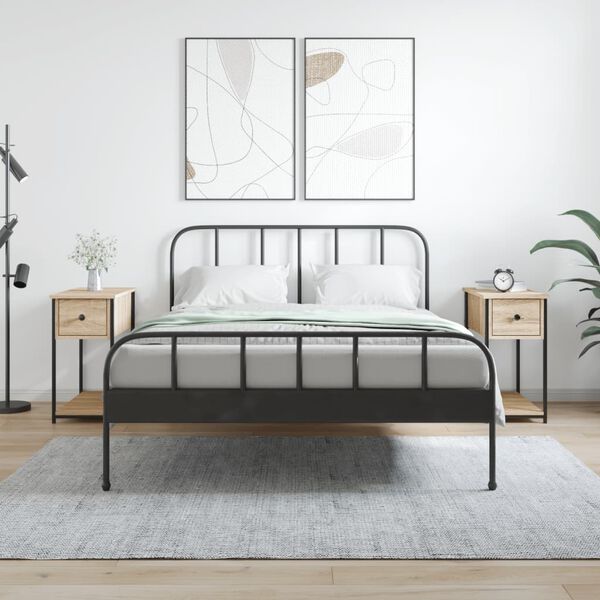 vidaXL Noćni ormarići 2 kom boja hrasta 30x60x60 cm konstruirano drvo