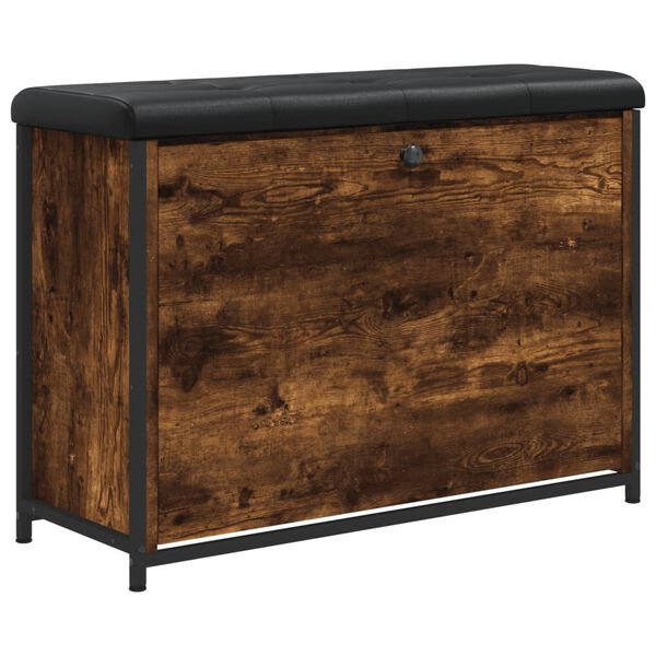 vidaXL Klupa za cipele s preklopnom ladicom boja hrasta 82x32x56 cm