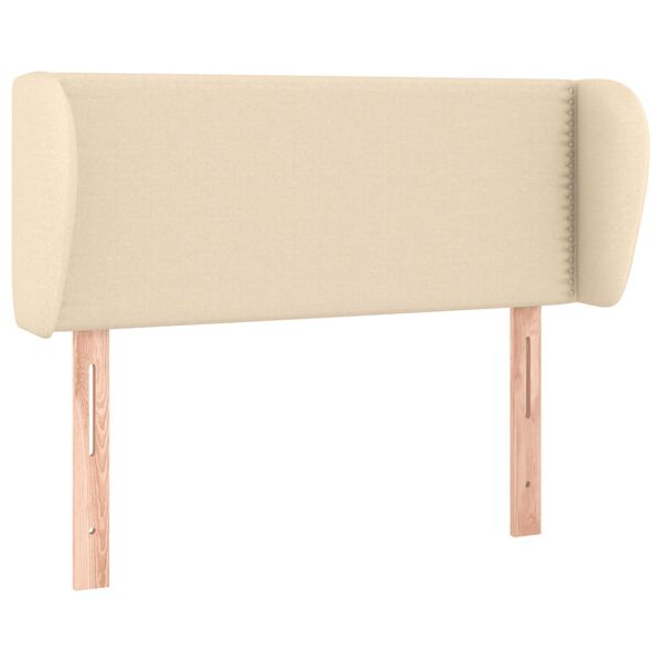 vidaXL Uzglavlje s u&scaron;ima krem 93x23x78/88 cm od tkanine