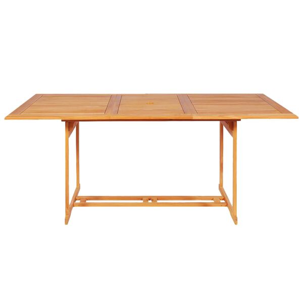 vidaXL 9-dijelni vrtni blagovaonski set od masivne tikovine