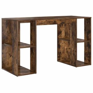 vidaXL Stol Dimljeni hrast Konstruirano drvo 130 x 50.5 x 75 cm