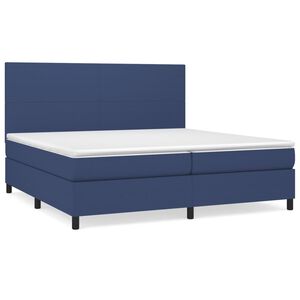 vidaXL Krevet s oprugama i madracem plavi 200 x 200 cm od tkanine