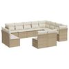 vidaXL 12-dijelni set vrtnih sofa od poliratana s jastucima bež