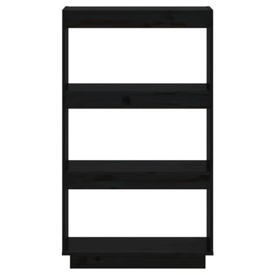vidaXL Ormarić za knjige / pregrada crni 60 x 35 x 103 cm od borovine