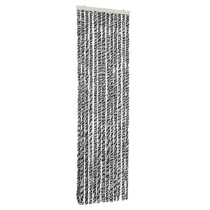 vidaXL Zastor protiv muha sivi i crno-bijeli 56x200 cm od &scaron;enila