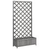 vidaXL Sadilica s re&scaron;etkom siva 90x35x180 cm od masivne jelovine