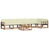 vidaXL Set vanjskih sofa s jastukom 7 pcs Prirodna i krem