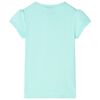 Dječja majica svijetla boja mente 104