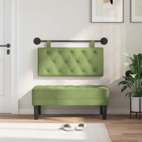 vidaXL Držeće uzglavlje Zidne Svijetlo zelena 100 x 55 x 7 cm Bar&scaron;un