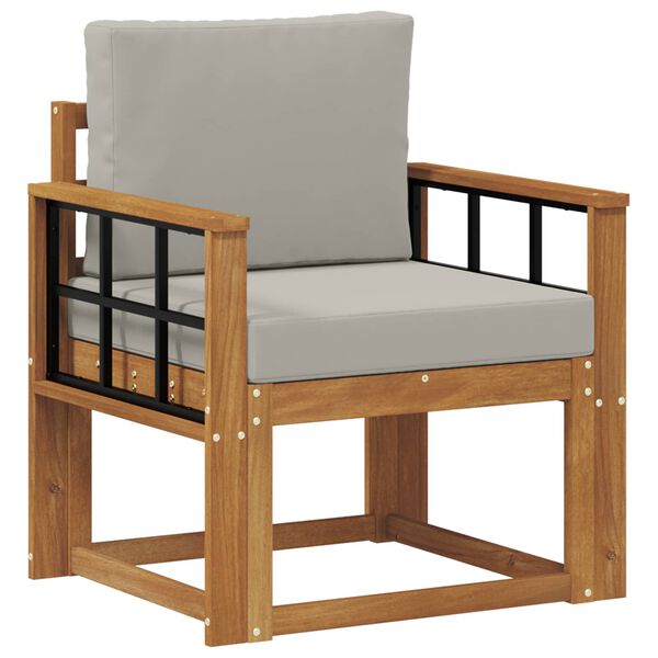 vidaXL Vanjski kauč Čvrsto drvo akacije i poliester