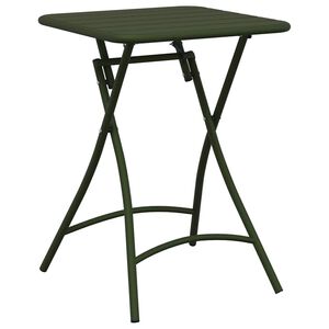 vidaXL Bistro Stol Tamnozelena 55 x 55 x 72,5 cm Čelik s prahom