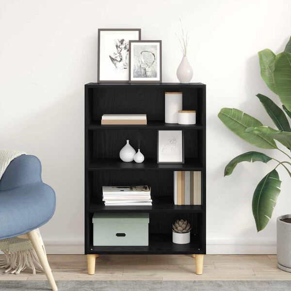 vidaXL Kreveta Crni hrast 57 x 35 x 89.5 cm Konstruirano drvo