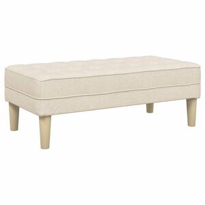 vidaXL klupa s jastukom Laneno platno 113 x 57 x 39 cm tkanina