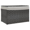 vidaXL Ko&scaron;ara za rublje s poklopcem siva 55,5x35x34 cm od poliratana
