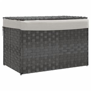 vidaXL Ko&scaron;ara za rublje s poklopcem siva 55,5x35x34 cm od poliratana
