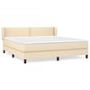 vidaXL Krevet s oprugama i madracem krem 180x200 cm od tkanine