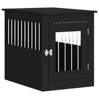 vidaXL Namještaj s kavezom za pse crni 55x75x65 cm drveni