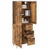 vidaXL Highboard Staro drvo 69,5 x 34 x 180 cm Konstruirano drvo