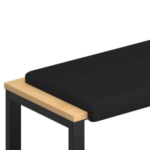 vidaXL Jastučić za klupu Umjetna koža Crna Dubina 35 cm